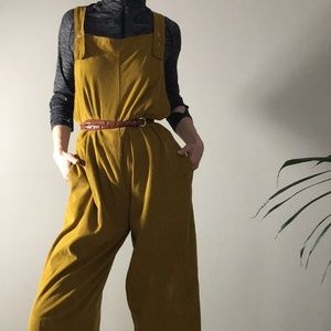 Made in Italy Mustard Cord Overalls